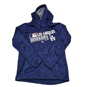 Los Angeles Dodgers Majestic Pullover Hoodie Womens M,‎ Blue  LA Dodgers